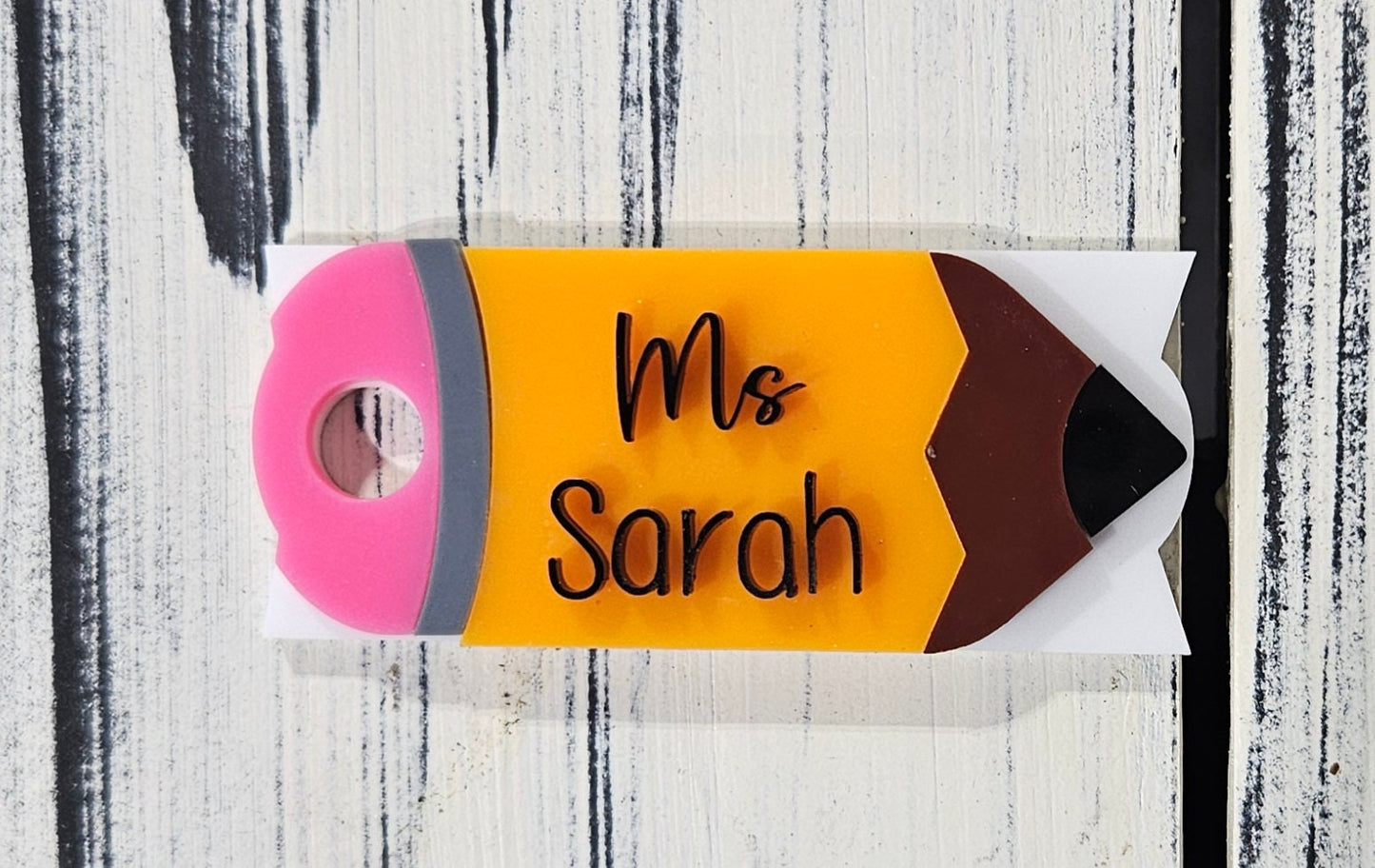Personalized Acrylic Tumbler Name Plate, Teacher Gift