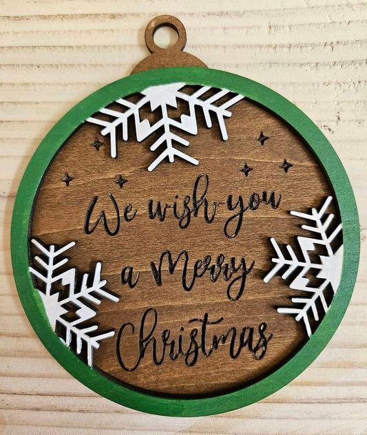 Handmade Engraved Christmas Ornament