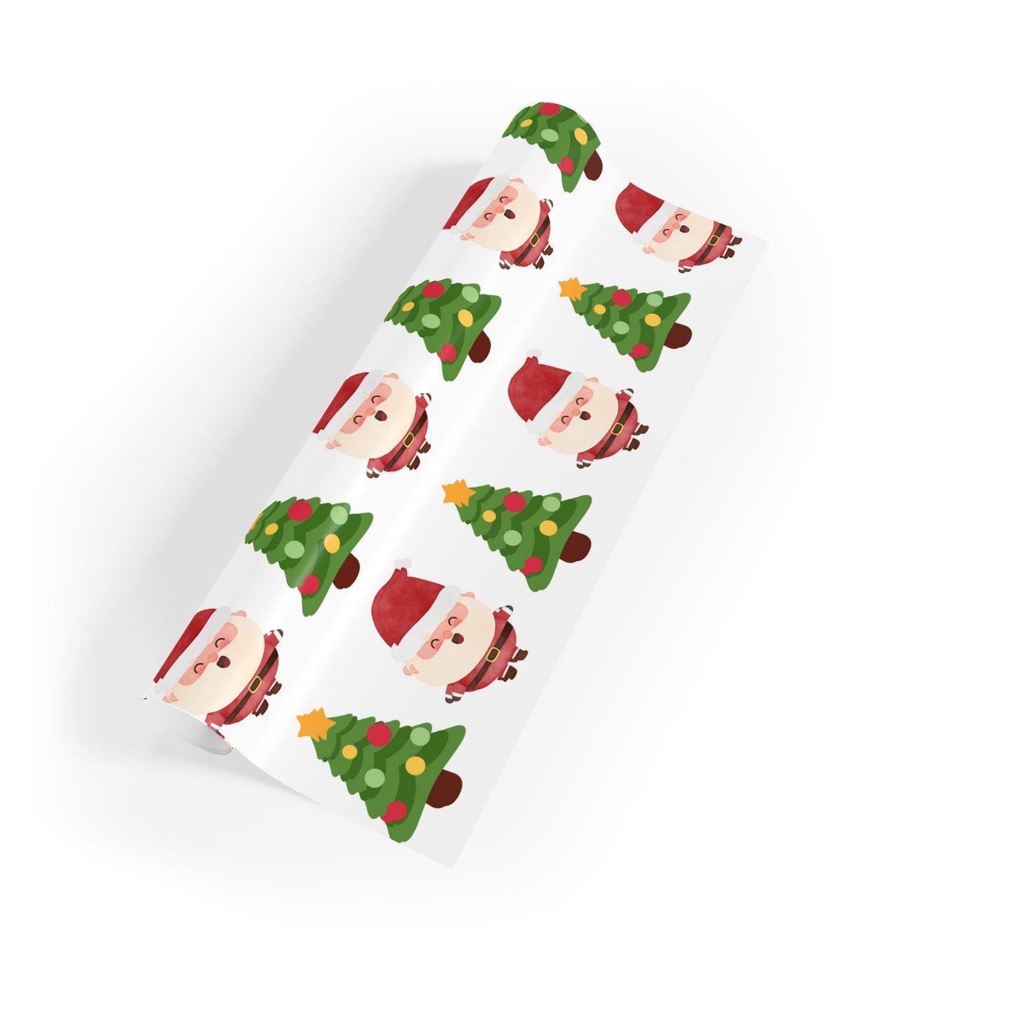 Christmas Santa and Tree Gift Wrapping Paper Rolls, 1pc
