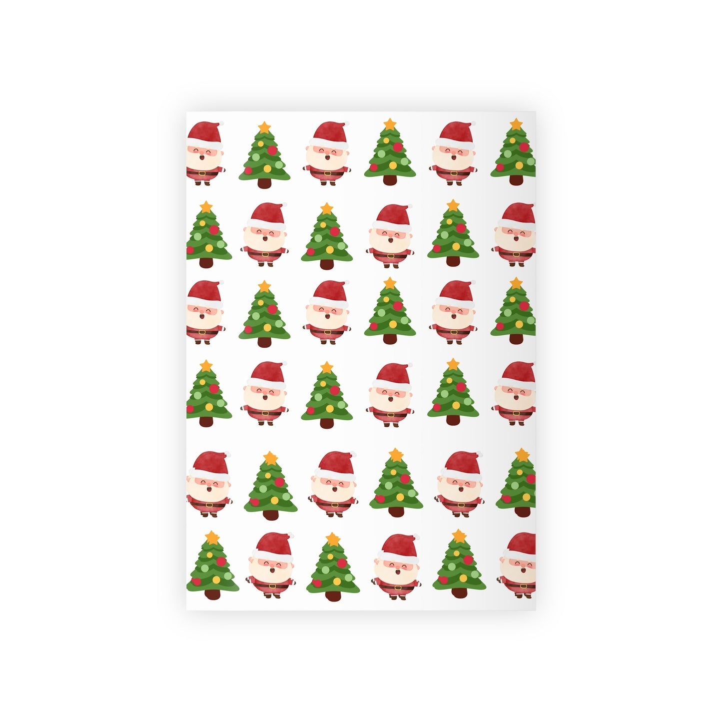 Christmas Santa and Tree Gift Wrapping Paper Rolls, 1pc