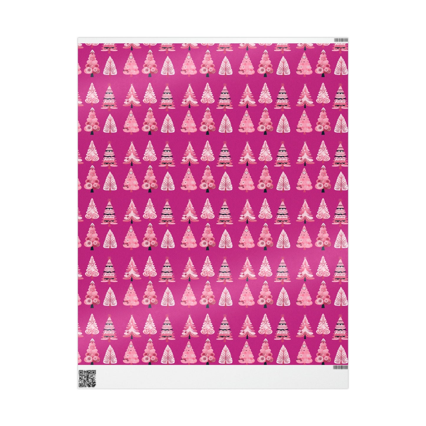 Pink Christmas Tree Wrapping paper