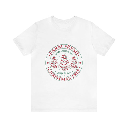 Farm Fresh Christmas Tree Tee - Whimsical Frosting & Sprinkles Design, Playful Seasonal Shirt, Available in Varied Colors
