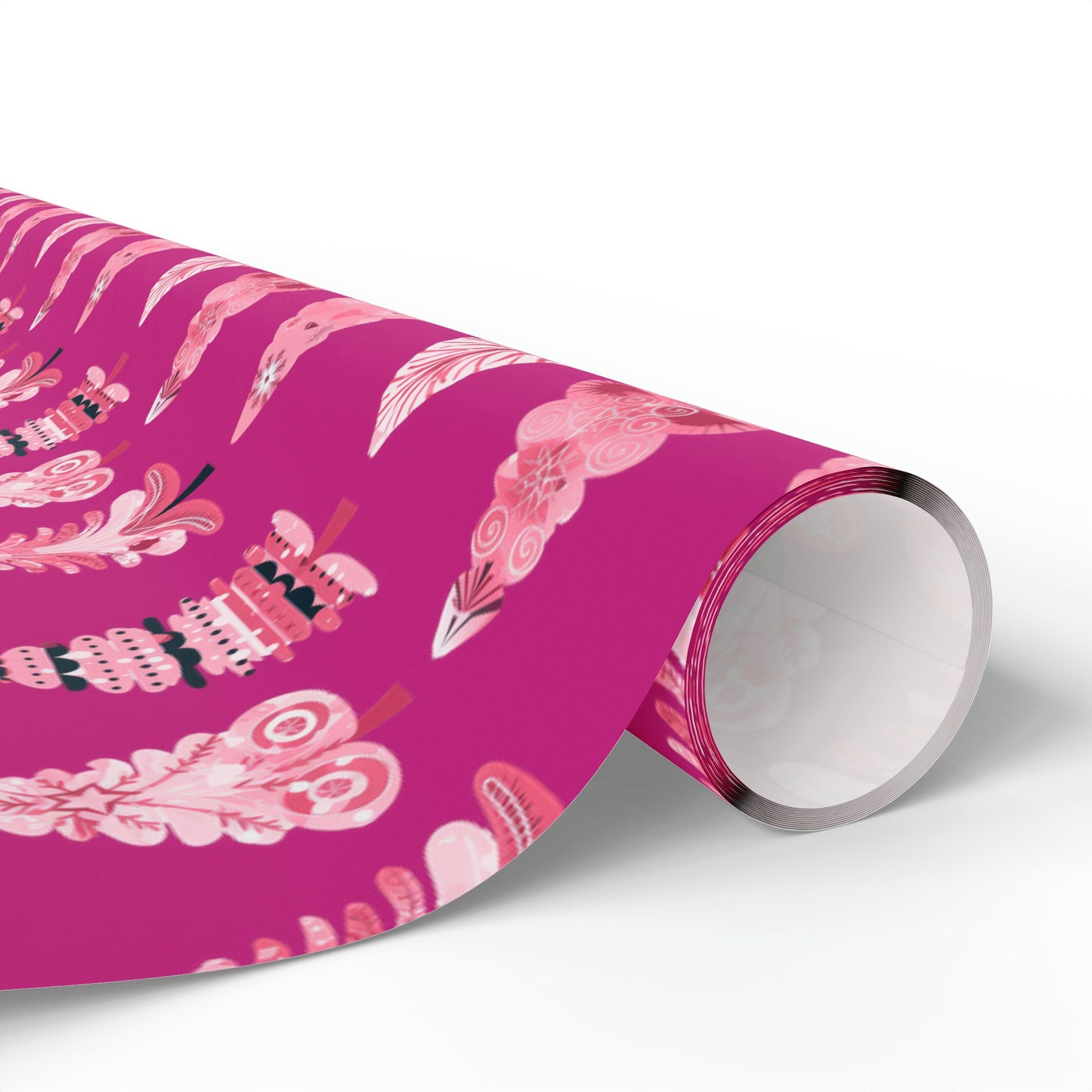 Pink Christmas Tree Wrapping paper