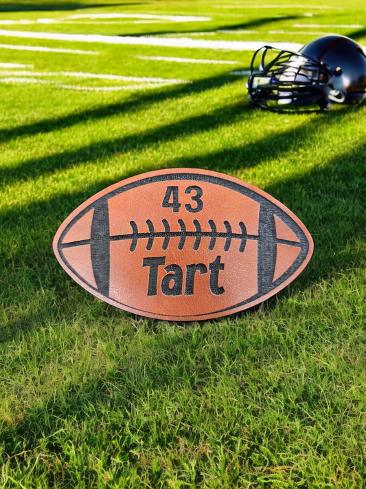 Custom Football Leatherette Patch