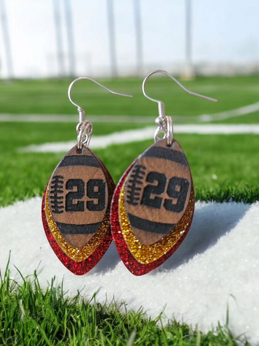 Fully Customizable Football Earrings