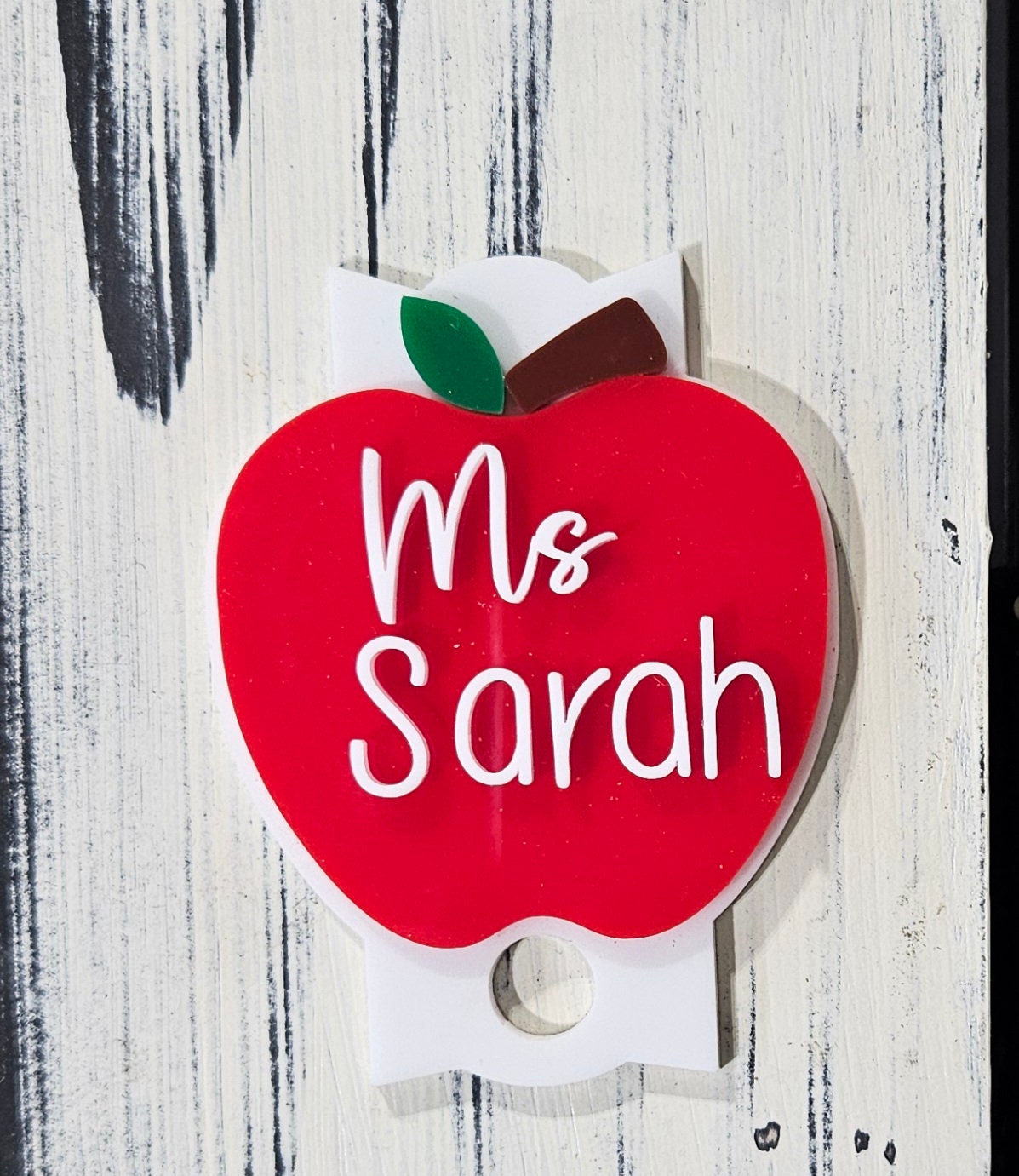Personalized Acrylic Tumbler Name Plate, Teacher Gift