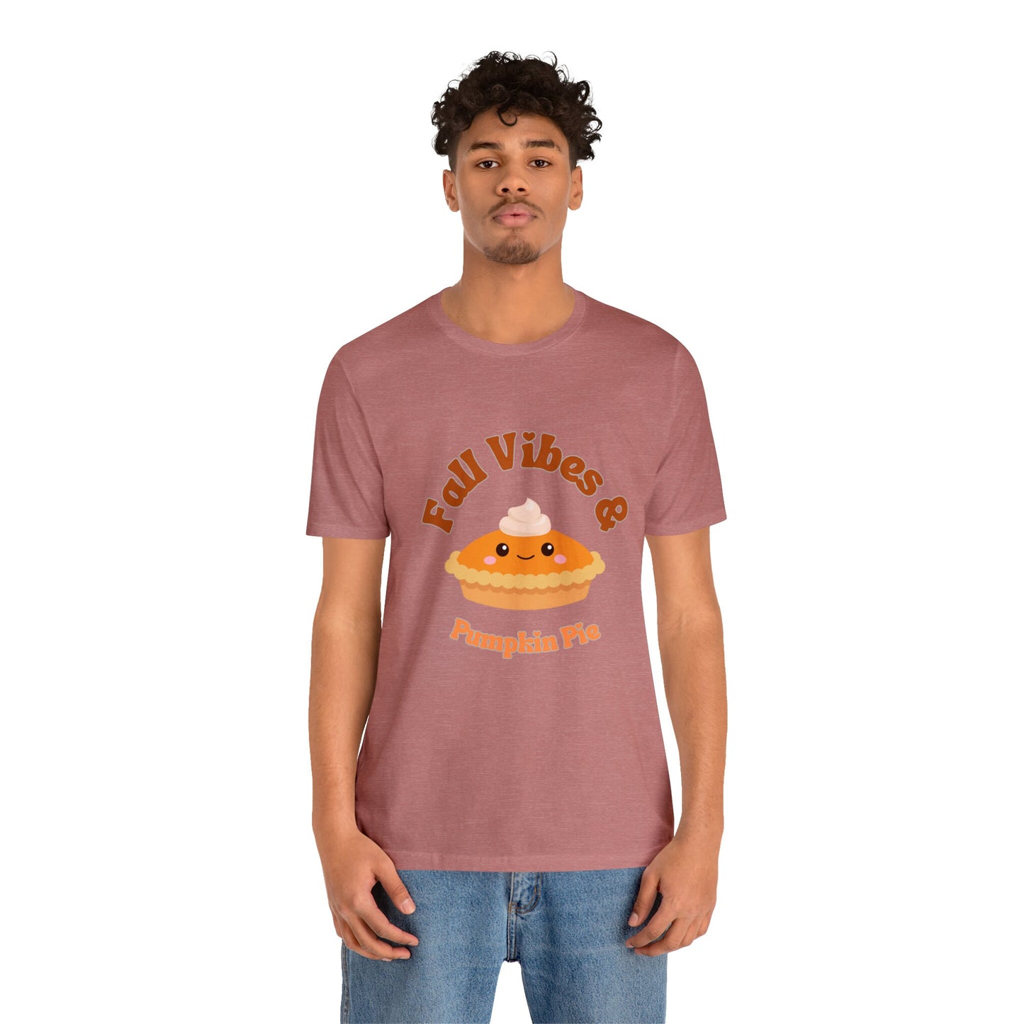 Fall Vibes & Pumpkin Pie Tee - Thanksgiving Day Shirt, Autumn Fashion, Perfect for Pie Lovers, Available in Multiple Colors