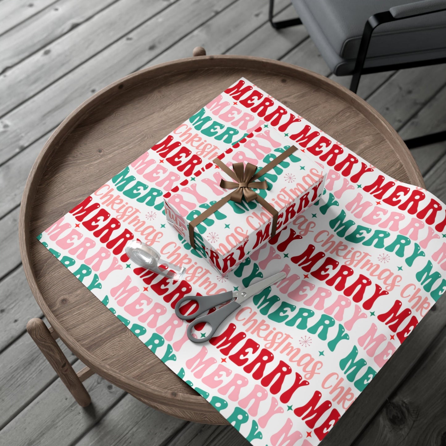 Merry Christmas Groovy Christmas Wrapping Paper