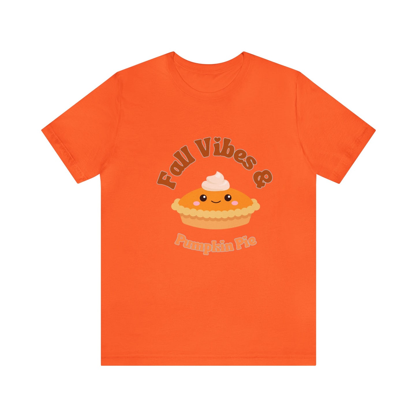 Fall Vibes & Pumpkin Pie Tee - Thanksgiving Day Shirt, Autumn Fashion, Perfect for Pie Lovers, Available in Multiple Colors