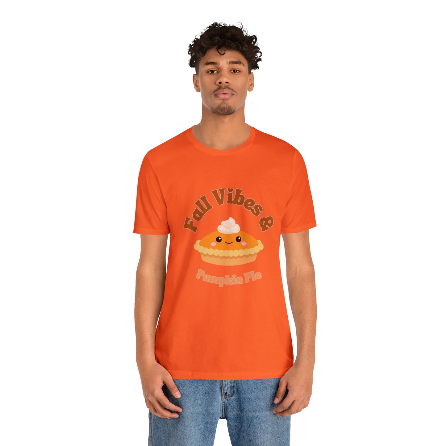 Fall Vibes & Pumpkin Pie Tee - Thanksgiving Day Shirt, Autumn Fashion, Perfect for Pie Lovers, Available in Multiple Colors