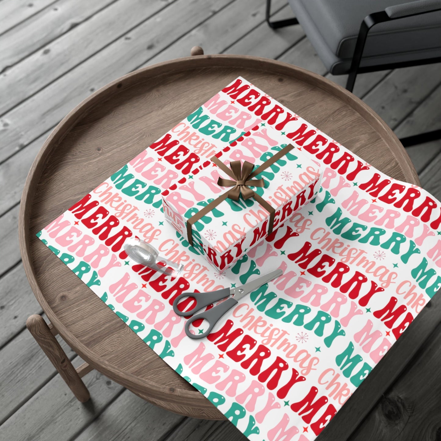 Merry Christmas Groovy Christmas Wrapping Paper